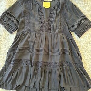 Maeve Gray Lace Detail Blouse